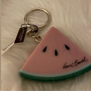 Henri Bendel Pink & Green Watermelon Slice Keychain